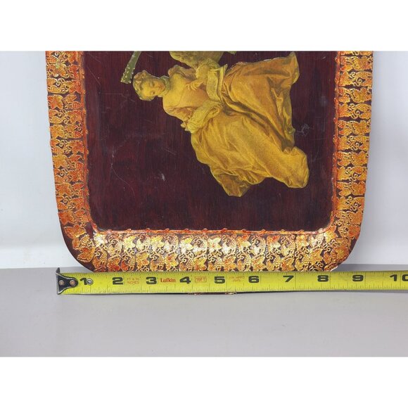 Vintage Francois Boucher "Le Teton De Musique" Decorative Wooden Tray‎ - Picture 8 of 8